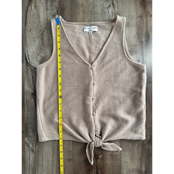 Madewell Texture & Thread Button-Front Tie Tank Top, Size Small - Picture 8 of 10
